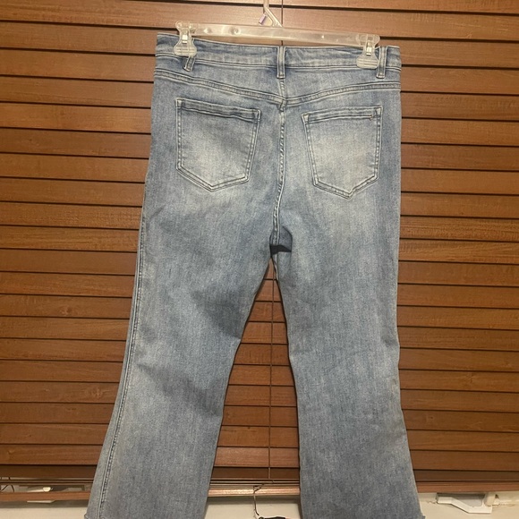 Mica Light Blue Cropped Jeans. High Rise Cropped flare - Picture 7 of 9